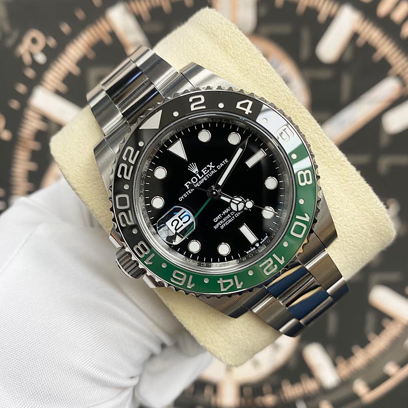 Rolex GMT-Master II Sprite Oyster 40mm Black Dial 126720VTNR Lefty - Gotham Trading