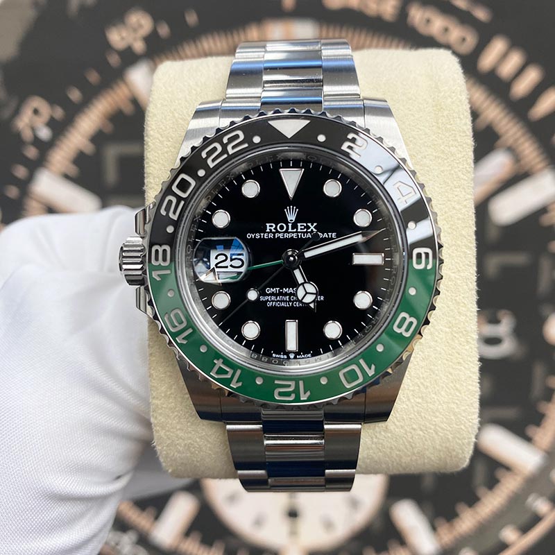 Rolex GMT-Master II Sprite Oyster 40mm Black Dial 126720VTNR Lefty - Gotham Trading