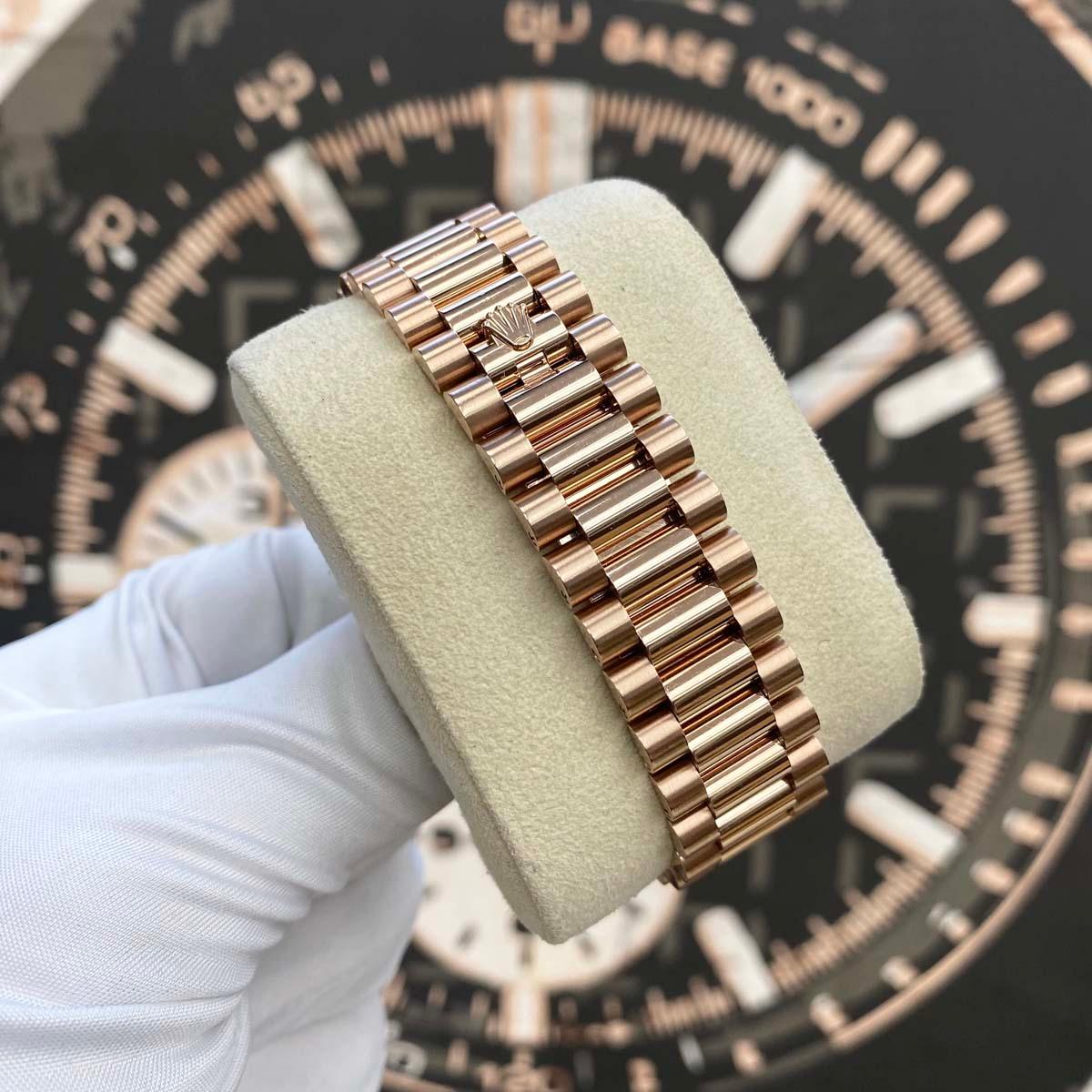 Rolex Day-Date 40 Presidential 228235 Fluted Bezel Olive Green Dial Pre-Owned - Gotham Trading