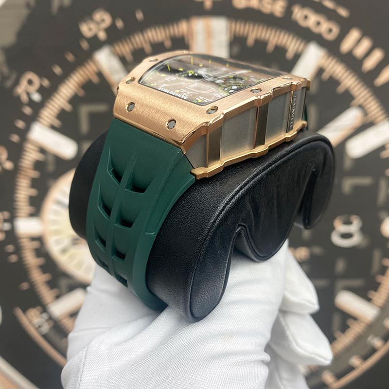 Richard Mille Chronograph RM11-03 Rose Gold / Titanium 50mm Openworked Dial Pre-Owned - Gotham Trading