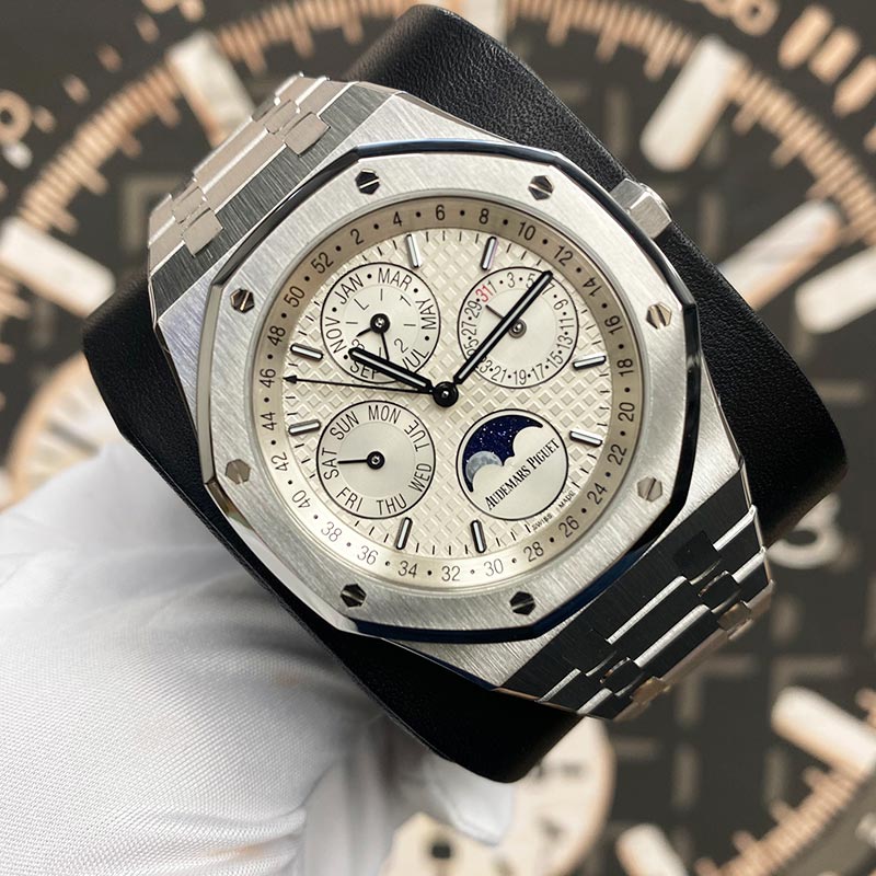 Audemars Piguet Royal Oak Perpetual Calendar 41mm 26574ST Silver Dial Pre-Owned - Gotham Trading