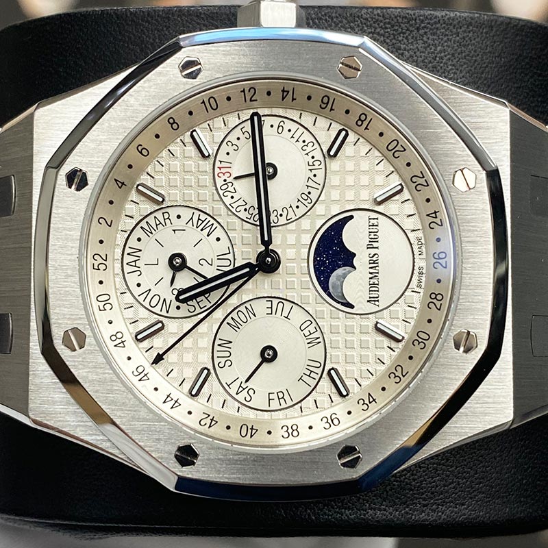 Audemars Piguet Royal Oak Perpetual Calendar 41mm 26574ST Silver Dial Pre-Owned - Gotham Trading