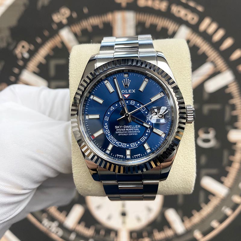 Rolex Sky-Dweller 42mm 326934 Blue Dial Pre-Owned - Gotham Trading