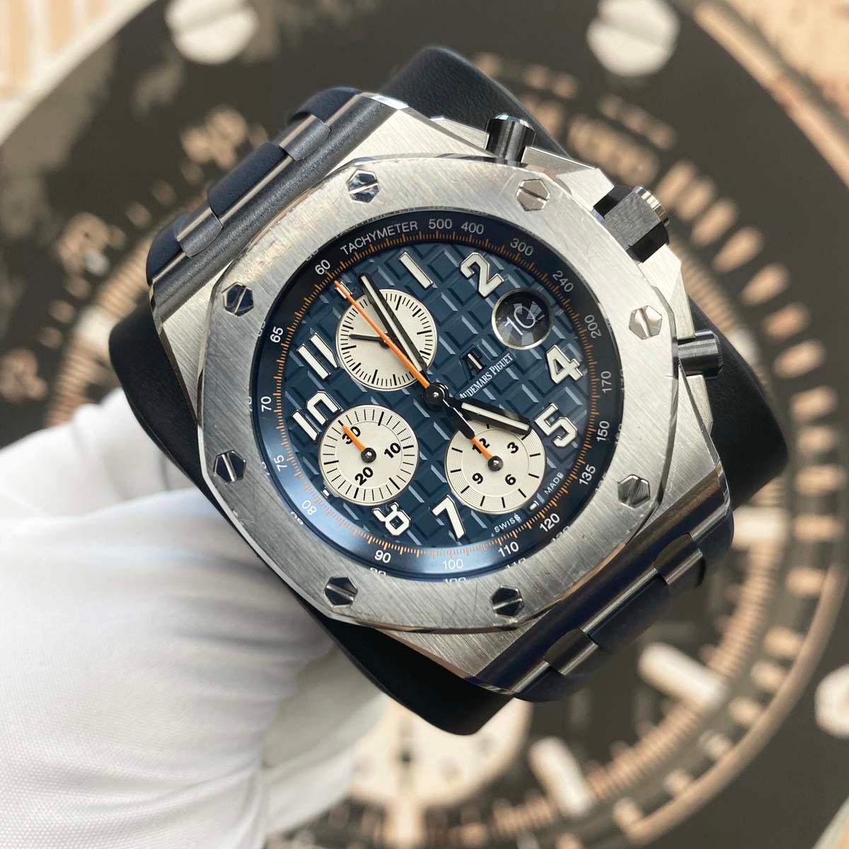 Audemars Piguet Royal Oak Offshore Chronograph 42mm 26470ST Blue Dial Pre-Owned - Gotham Trading