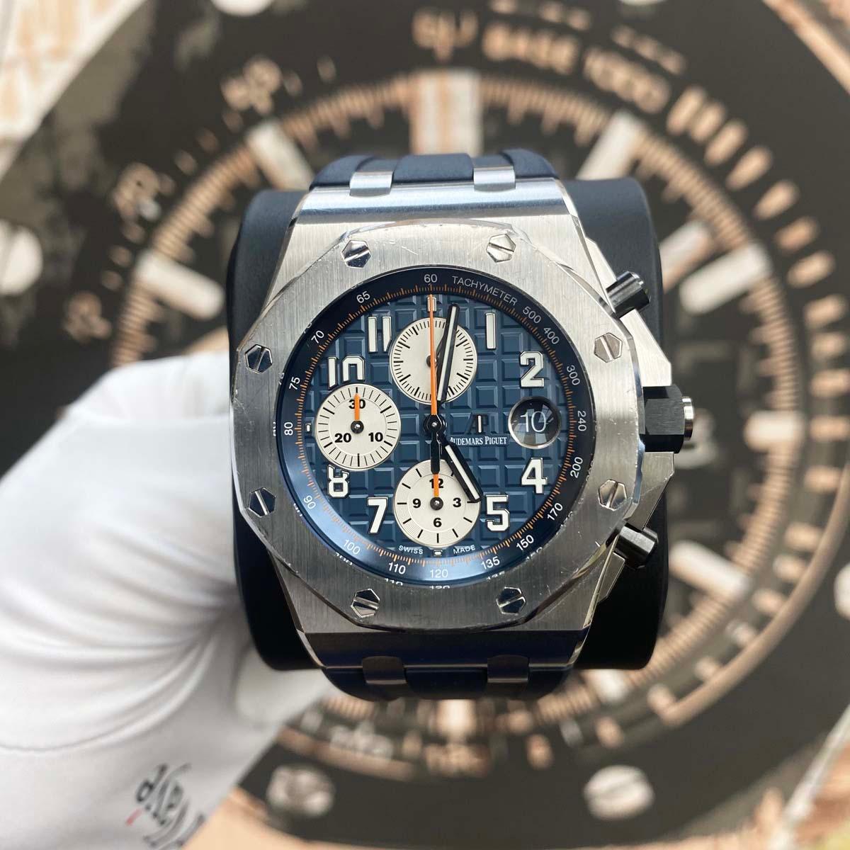 Audemars Piguet Royal Oak Offshore Chronograph 42mm 26470ST Blue Dial Pre-Owned - Gotham Trading