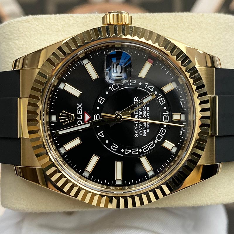 Rolex Sky-Dweller 42mm Oyster Flex 326238 Black Dial Pre-Owned