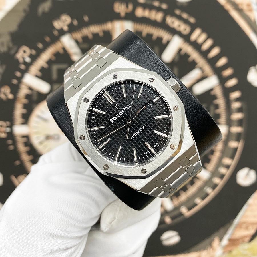 Audemars Piguet Royal Oak 41mm 15400ST.OO.1220ST.01 Black Dial Pre-Owned - Gotham Trading