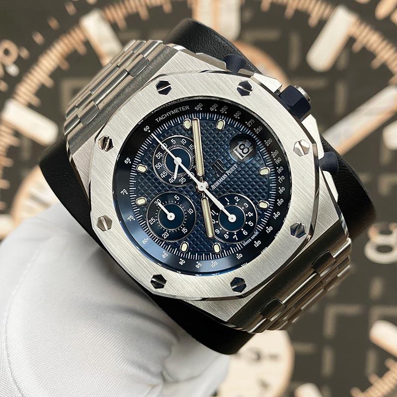 Audemars Piguet Royal Oak Offshore Chronograph 42mm 26237ST Blue Dial Pre-Owned - Gotham Trading