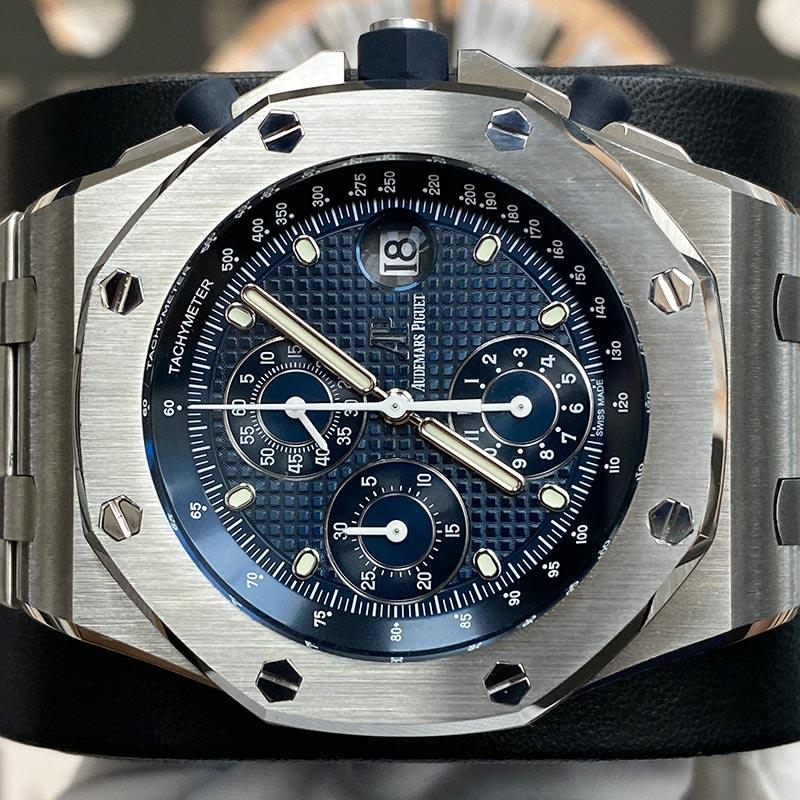 Audemars Piguet Royal Oak Offshore Chronograph 42mm 26237ST Blue Dial Pre-Owned - Gotham Trading