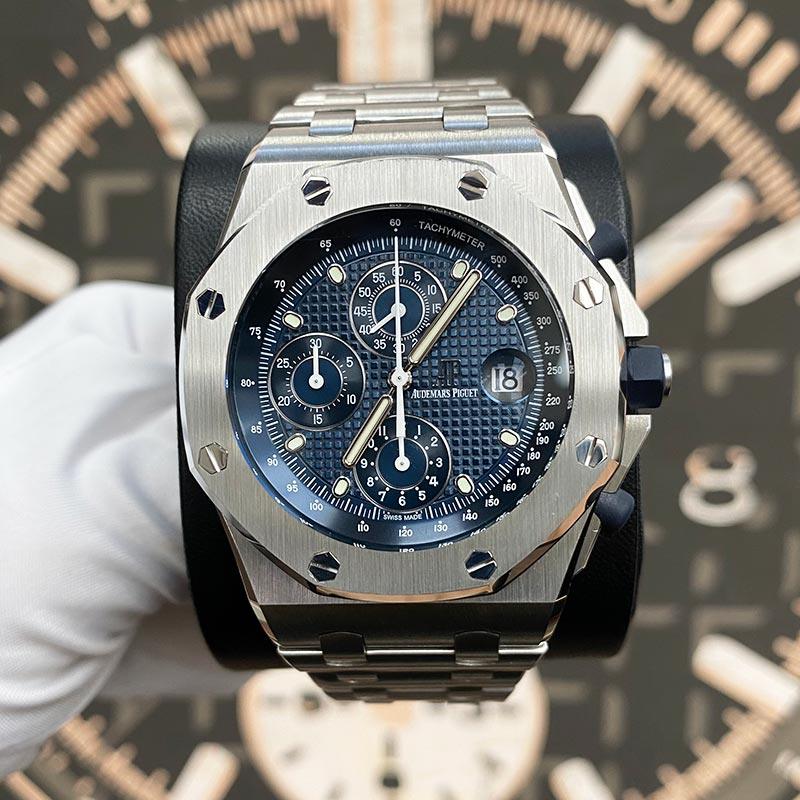 Audemars Piguet Royal Oak Offshore Chronograph 42mm 26237ST Blue Dial Pre-Owned - Gotham Trading