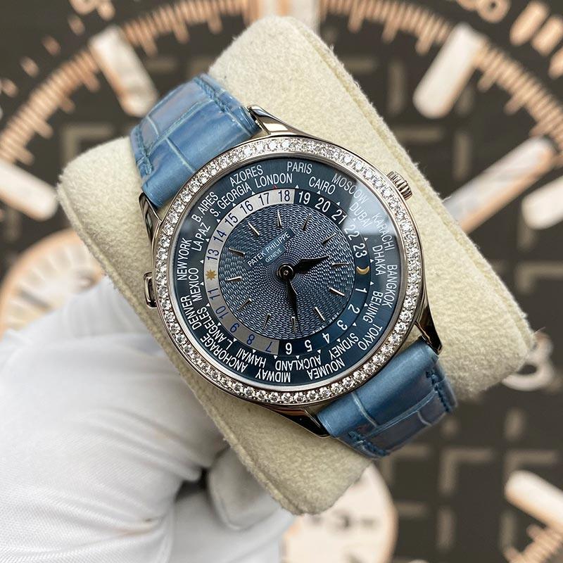Patek Philippe World Time Complication 36mm 7130G Blue Dial - Gotham Trading