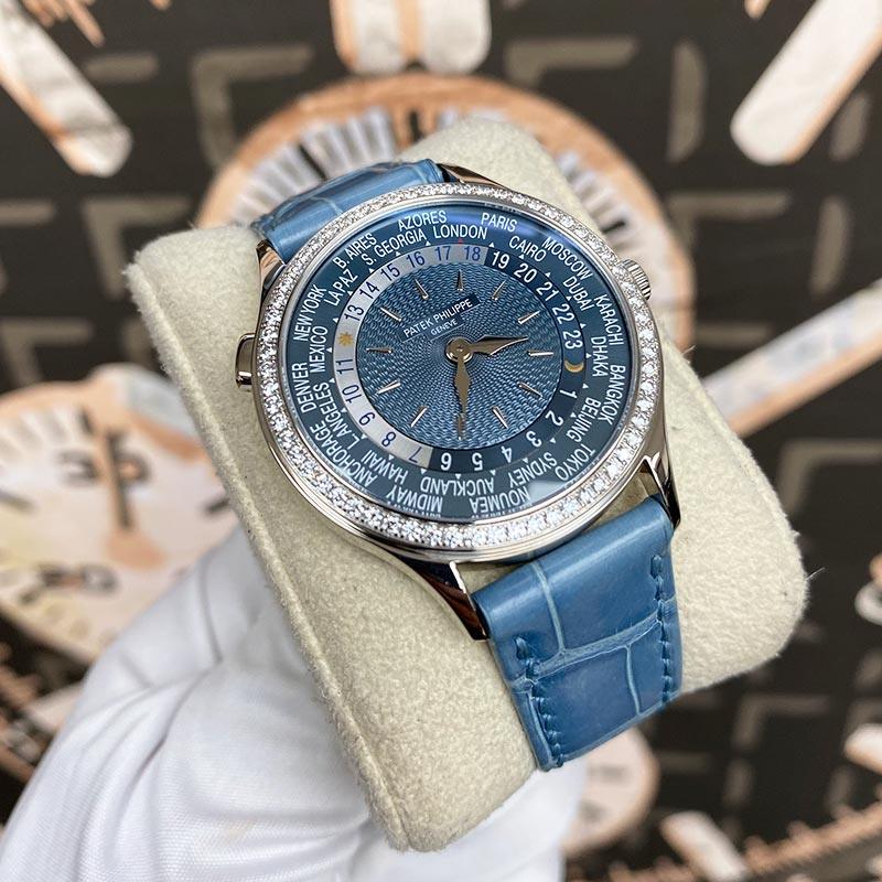 Patek Philippe World Time Complication 36mm 7130G Blue Dial - Gotham Trading