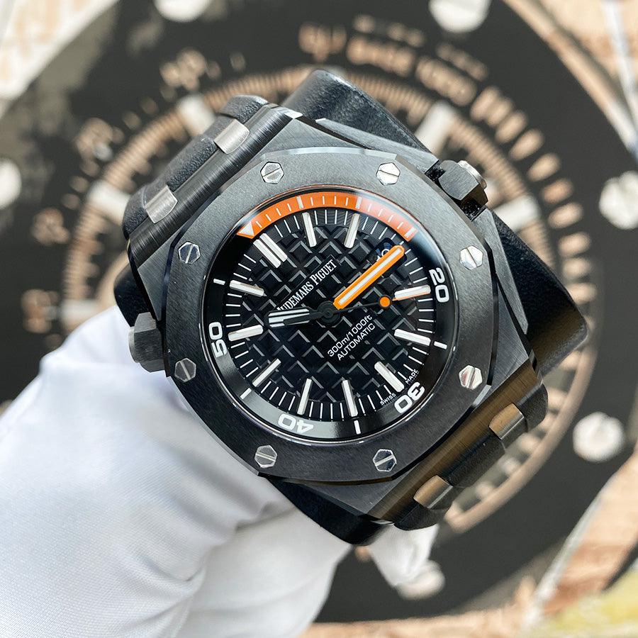 Audemars Piguet Royal Oak Offshore Diver 42mm 15707CE Black Dial Pre-Owned - Gotham Trading