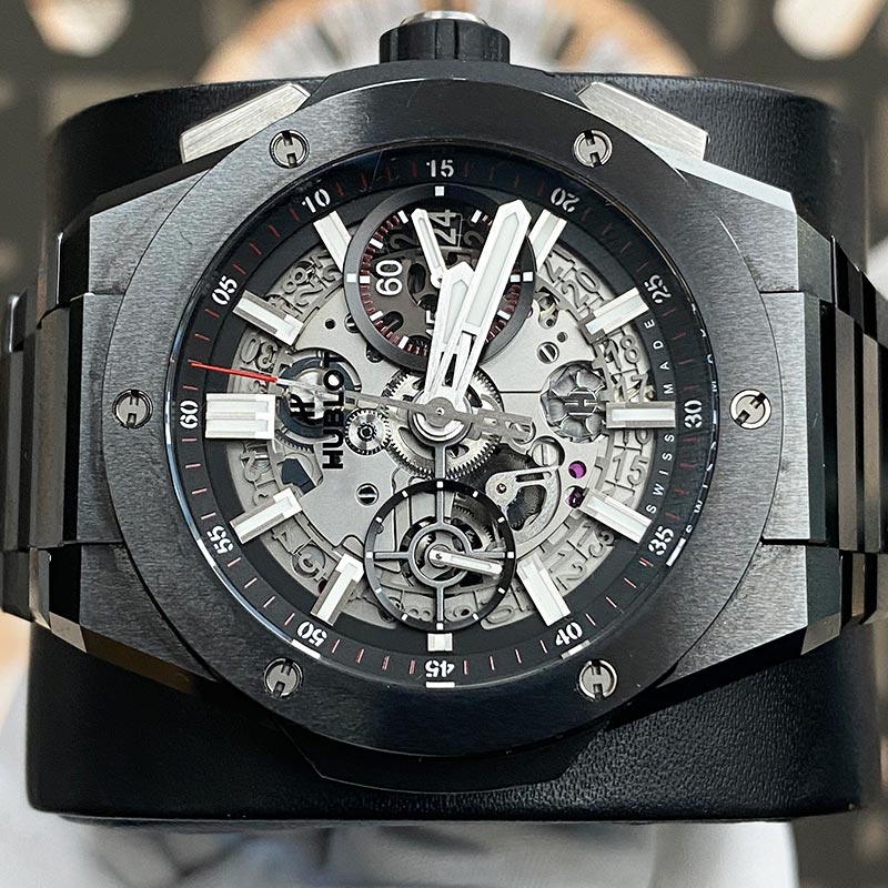 Hublot Big Bang Black Magic Black Ceramic Openworked Dial 42mm 451.CX.1170.CX Pre-Owned - Gotham Trading