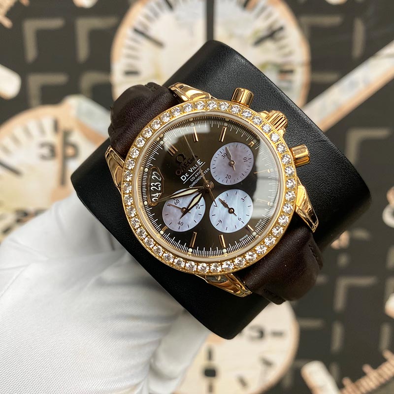 Omega DeVille 35mm Chocolate Dial 4677.60.37 Pre-Owned - Gotham Trading