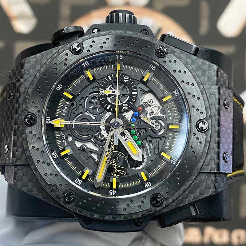 Hublot King Power Limited 500pc Carbon Ayrton Senna 48mm 719.QM.1729.NR.AES210 Pre-Owned - Gotham Trading