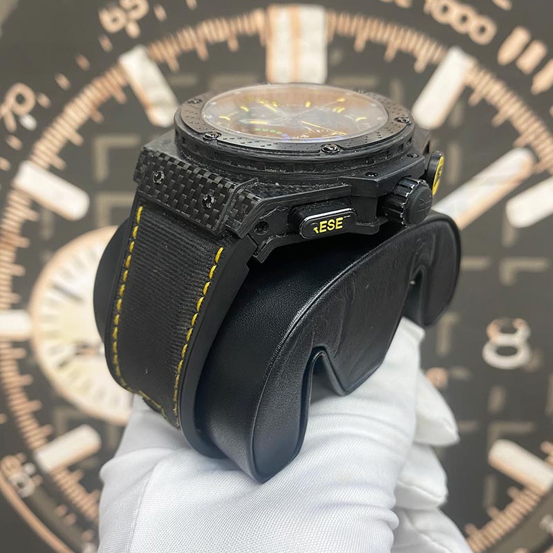 Hublot King Power Limited 500pc Carbon Ayrton Senna 48mm 719.QM.1729.NR.AES210 Pre-Owned - Gotham Trading