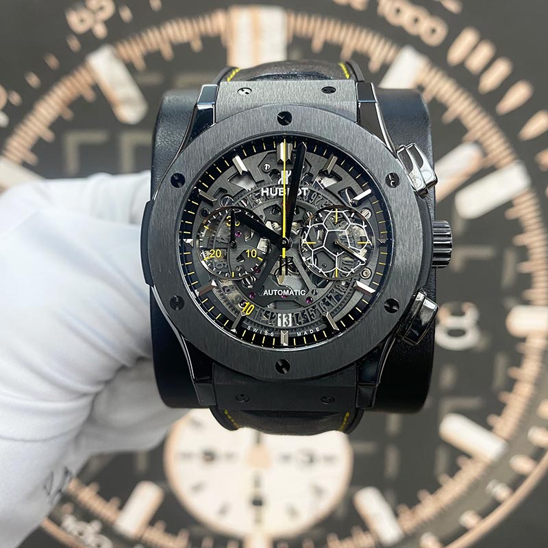 Hublot Classic Fusion Aerofusion Chronograph 45mm Pele Limited 500pc 525.CM.0179.VR.PEL14 Pre-Owned - Gotham Trading