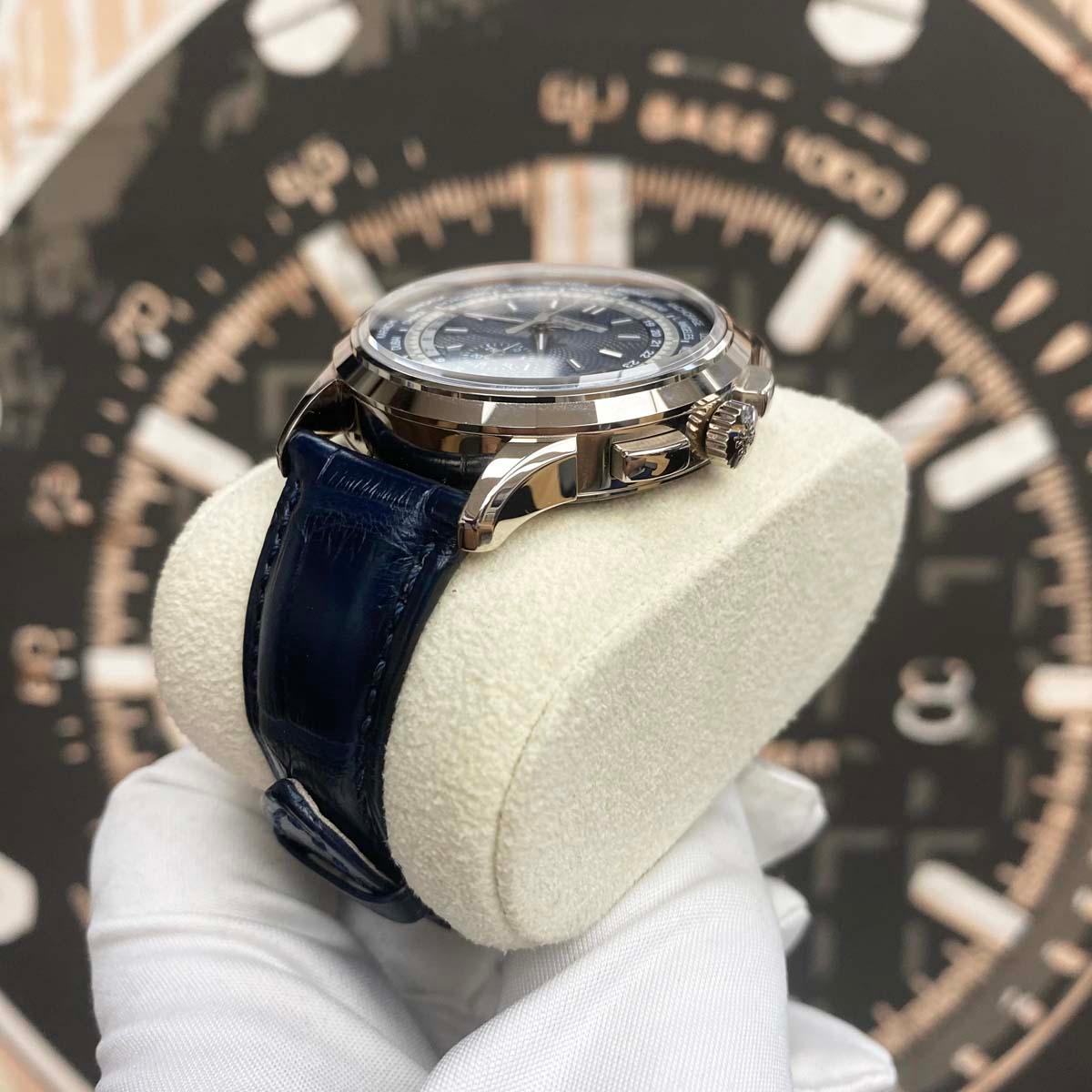 Patek Philippe World Time Chronograph Complication 39mm 5930G Blue Dial Pre-Owned - Gotham Trading