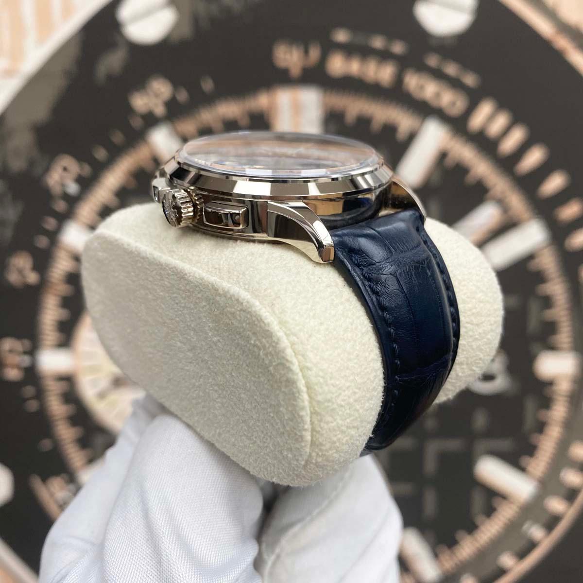 Patek Philippe World Time Chronograph Complication 39mm 5930G Blue Dial Pre-Owned - Gotham Trading