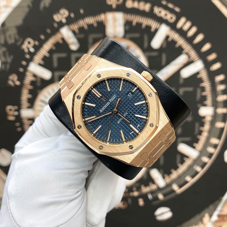 Audemars Piguet Royal Oak 41mm 15400OR Blue Dial Pre-Owned - Gotham Trading