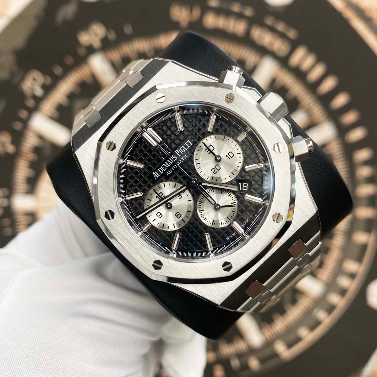 Audemars Piguet Royal Oak Chronograph 41mm 26331ST.OO.1220ST.02 Black Dial Pre-Owned - Gotham Trading