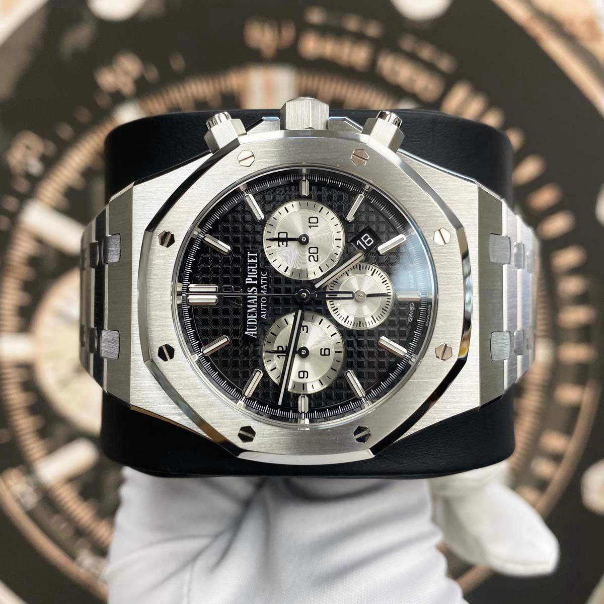 Audemars Piguet Royal Oak Chronograph 41mm 26331ST.OO.1220ST.02 Black Dial Pre-Owned - Gotham Trading