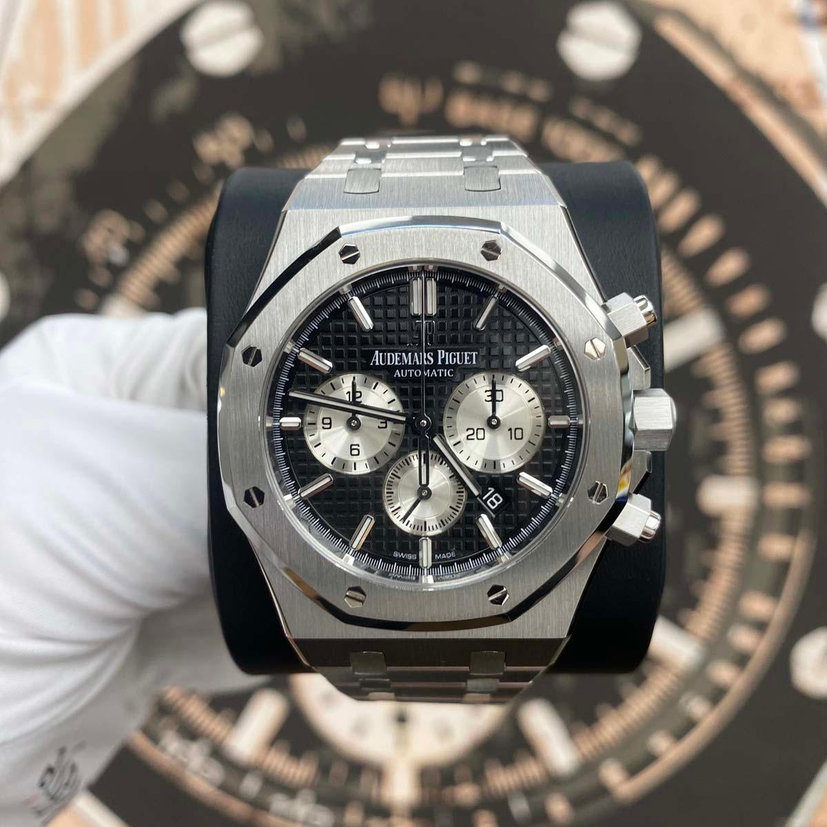 Audemars Piguet Royal Oak Chronograph 41mm 26331ST.OO.1220ST.02 Black Dial Pre-Owned - Gotham Trading