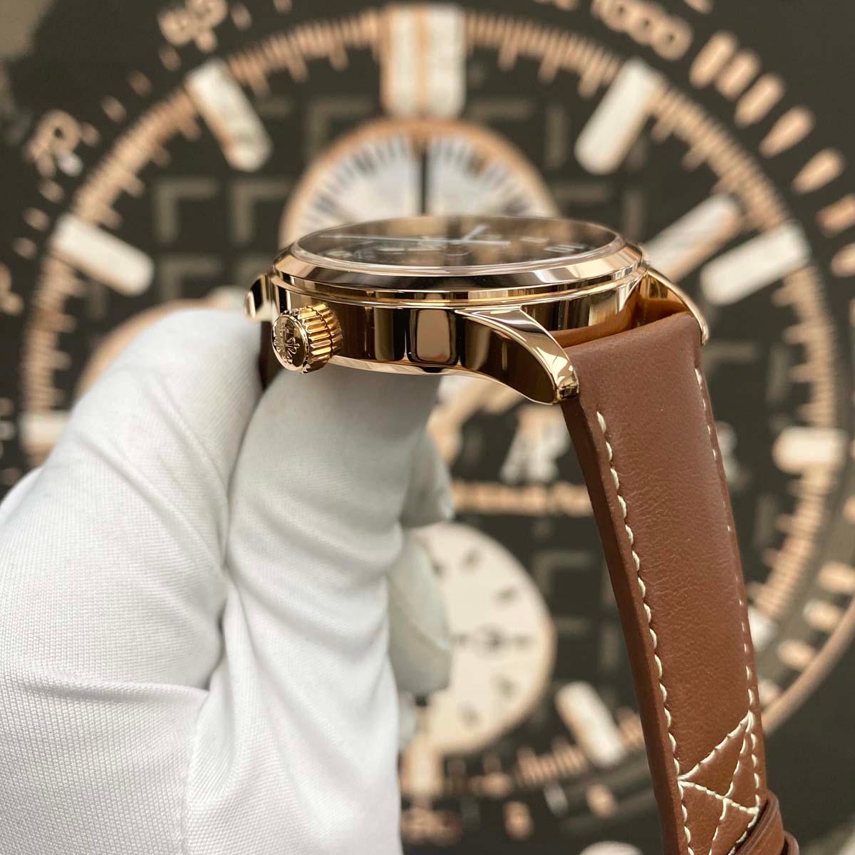 Patek Philippe Calatrava Pilot Travel Time Complication 42mm 5524R-001 Brown Dial - Gotham Trading