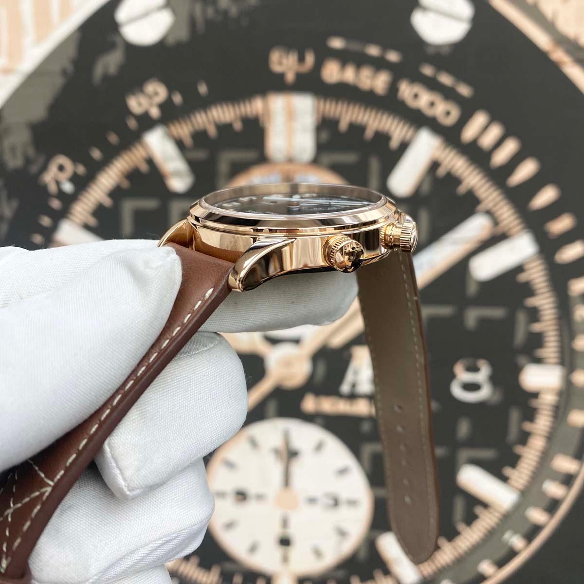 Patek Philippe Calatrava Pilot Travel Time Complication 42mm 5524R-001 Brown Dial - Gotham Trading