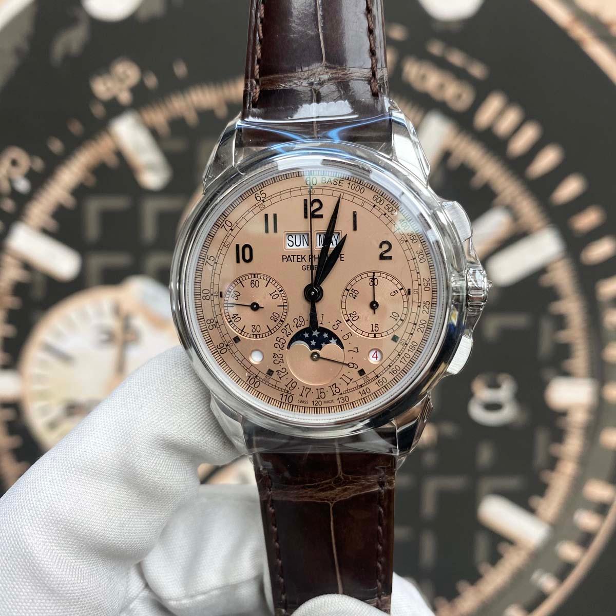 Patek Philippe Grand Complications Perpetual Calendar Chronograph 41mm 5270P Golden Opaline Dial - Gotham Trading