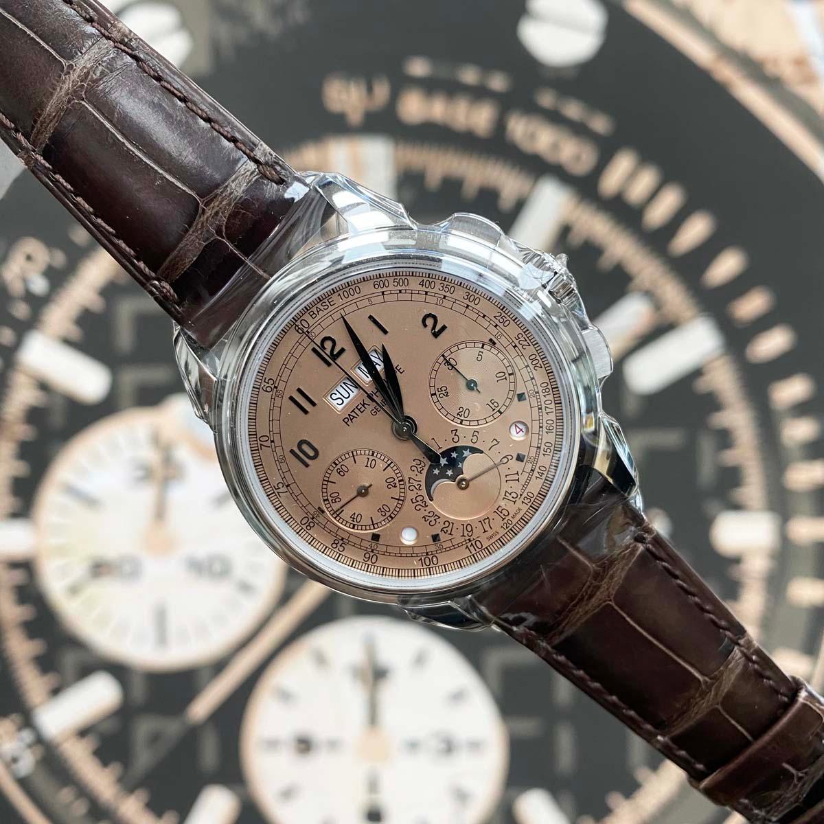 Patek Philippe Grand Complications Perpetual Calendar Chronograph 41mm 5270P Golden Opaline Dial - Gotham Trading