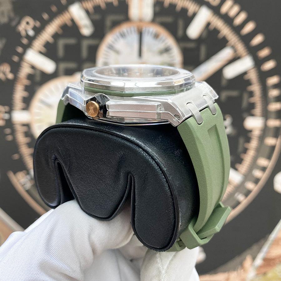Audemars Piguet Royal Oak Offshore Diver 42mm 15720ST Green Dial - Gotham Trading