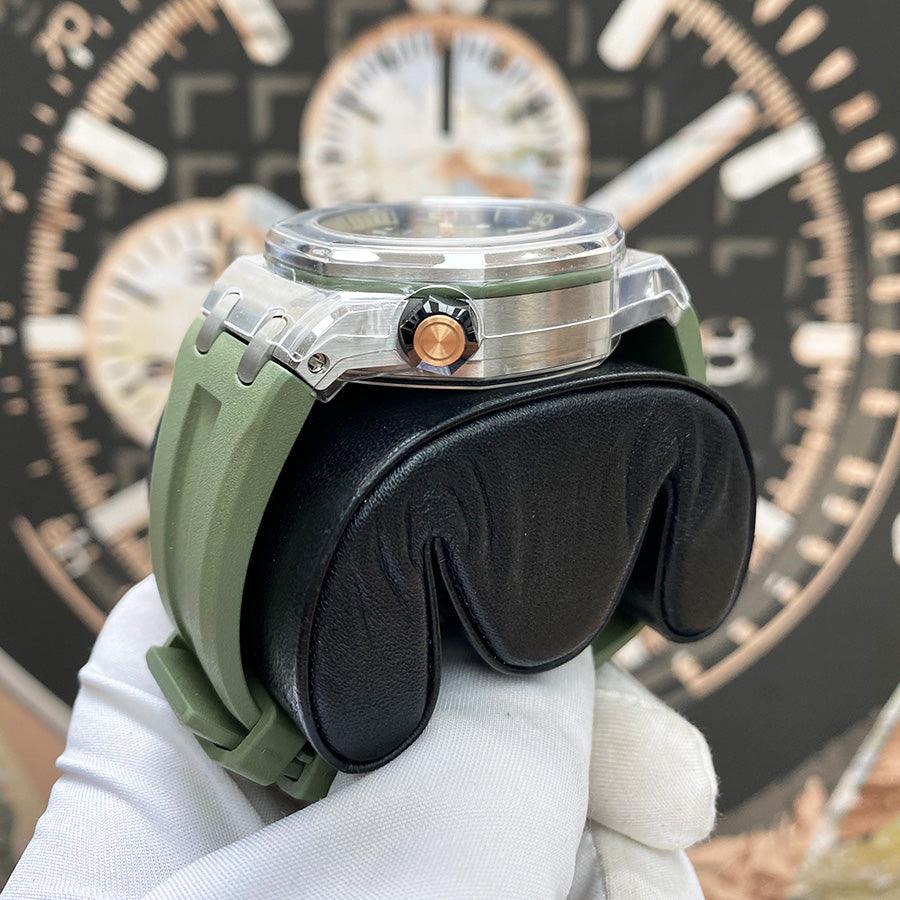 Audemars Piguet Royal Oak Offshore Diver 42mm 15720ST Green Dial - Gotham Trading