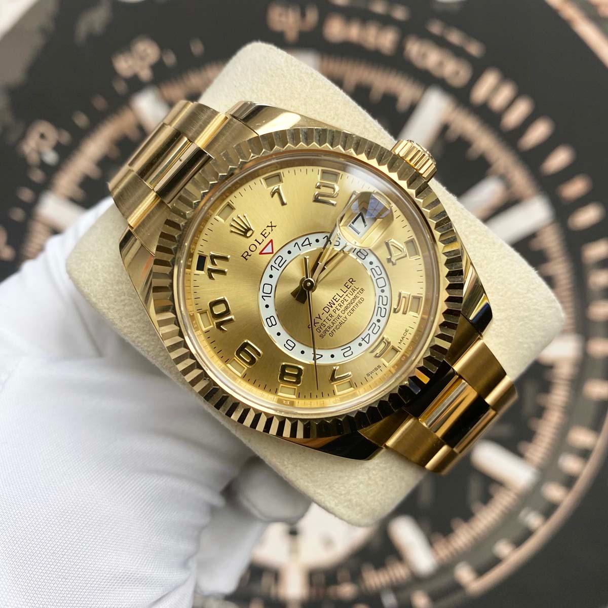 Rolex Sky-Dweller 42mm 326938 Champagne Dial Pre-Owned - Gotham Trading