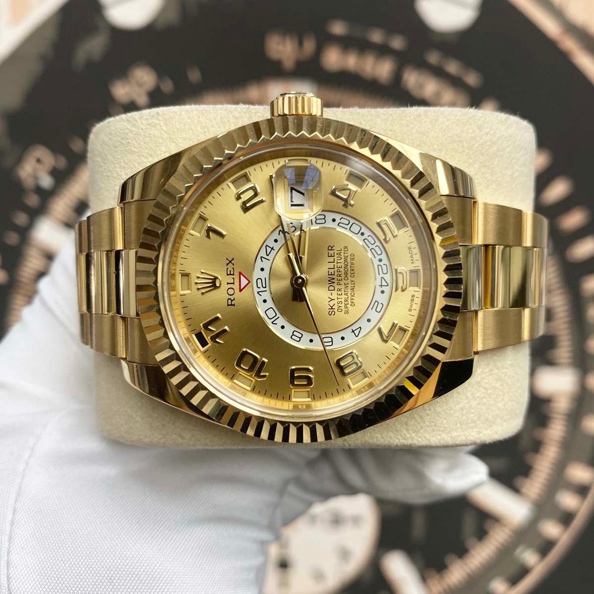 Rolex Sky-Dweller 42mm 326938 Champagne Dial Pre-Owned - Gotham Trading