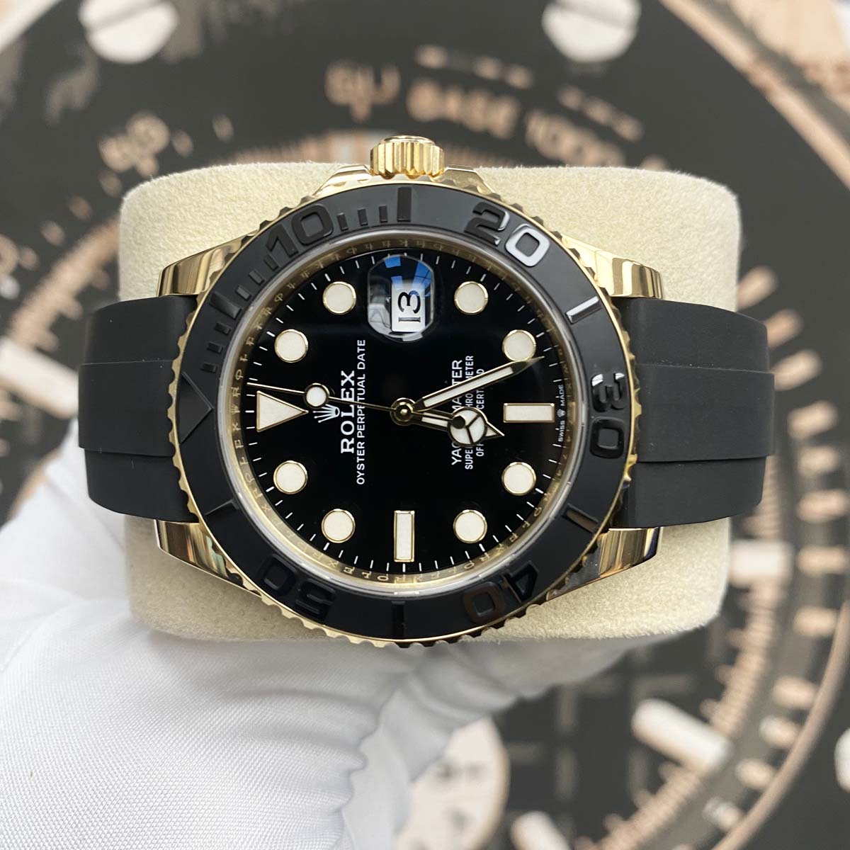 Rolex Yacht-Master 42mm Oysterflex Yellow Gold 226658 Black Dial