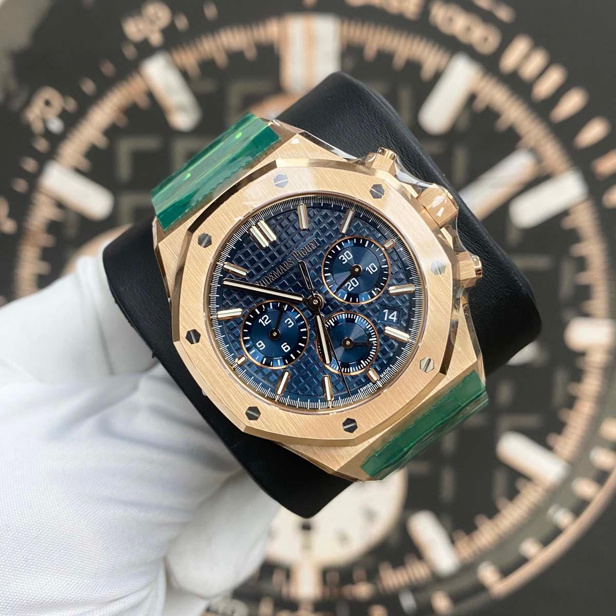 Audemars Piguet Royal Oak Chronograph 38mm 26715OR.OO.1356OR.01 Blue Dial - Gotham Trading