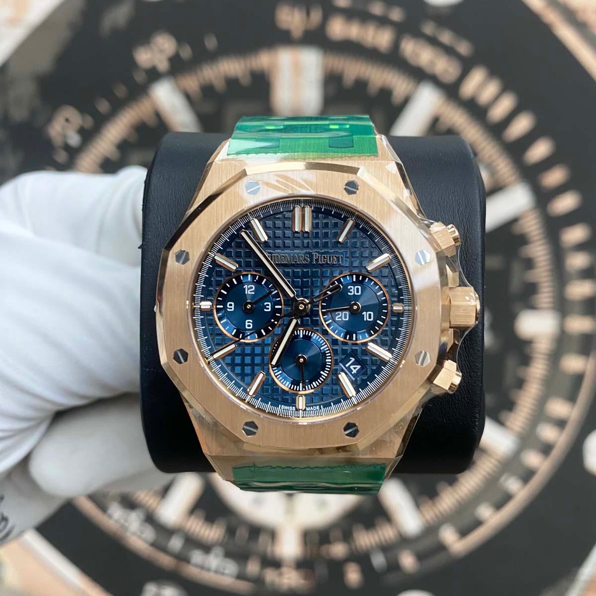 Audemars Piguet Royal Oak Chronograph 38mm 26715OR.OO.1356OR.01 Blue Dial - Gotham Trading