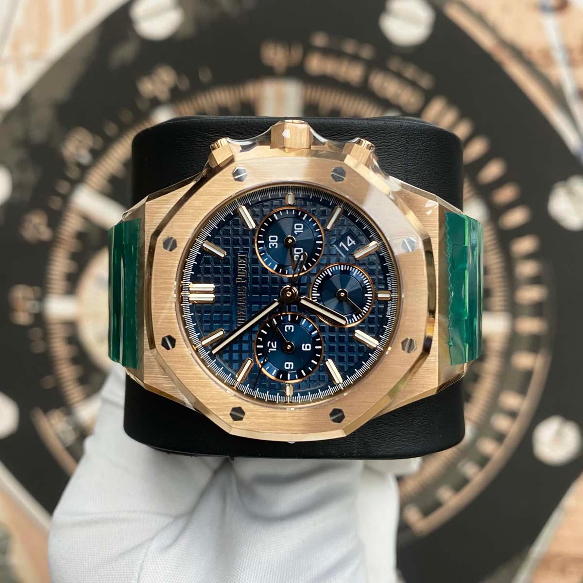 Audemars Piguet Royal Oak Chronograph 38mm 26715OR.OO.1356OR.01 Blue Dial - Gotham Trading