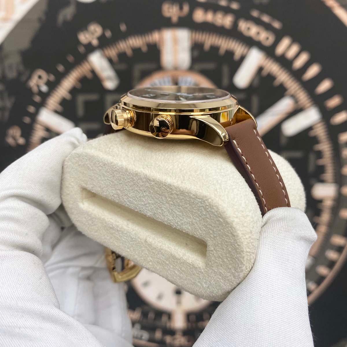 Patek Philippe Calatrava Pilot Travel Time Complication 37mm 7234R-001 Brown Dial - Gotham Trading