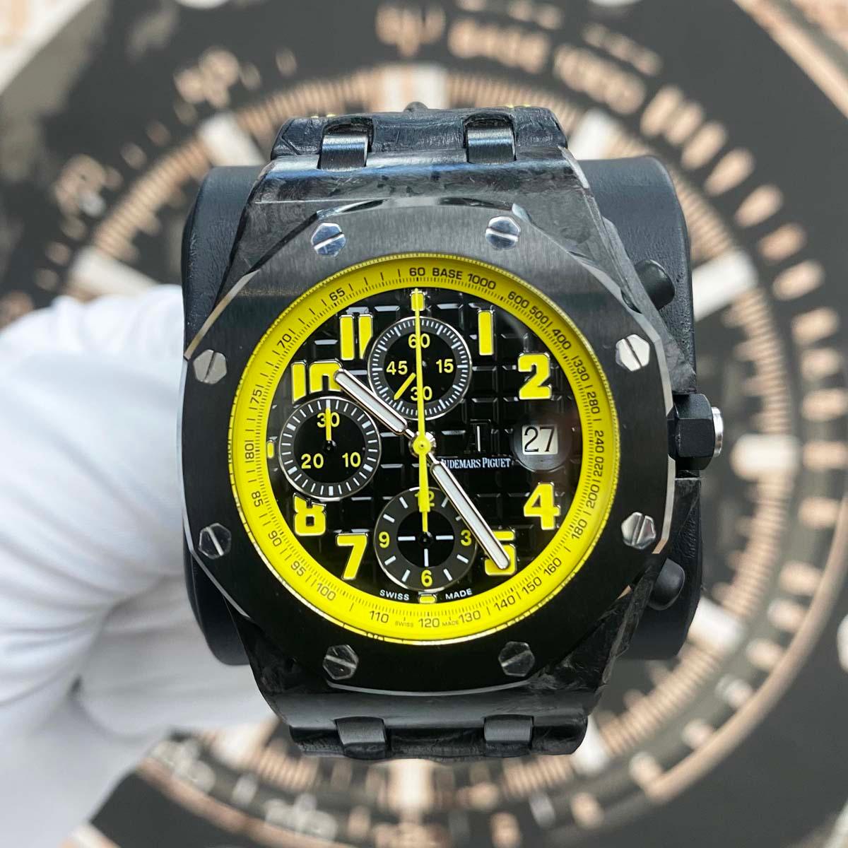 Audemars Piguet Royal Oak Offshore Chronograph 42mm 26176FO Black/Yellow Dial Pre-Owned - Gotham Trading