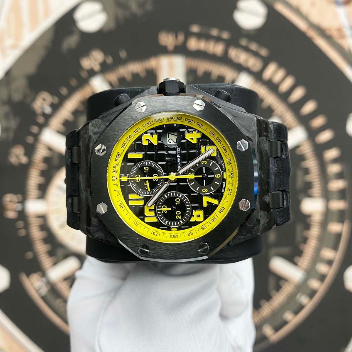 Audemars Piguet Royal Oak Offshore Chronograph 42mm 26176FO Black/Yellow Dial Pre-Owned - Gotham Trading