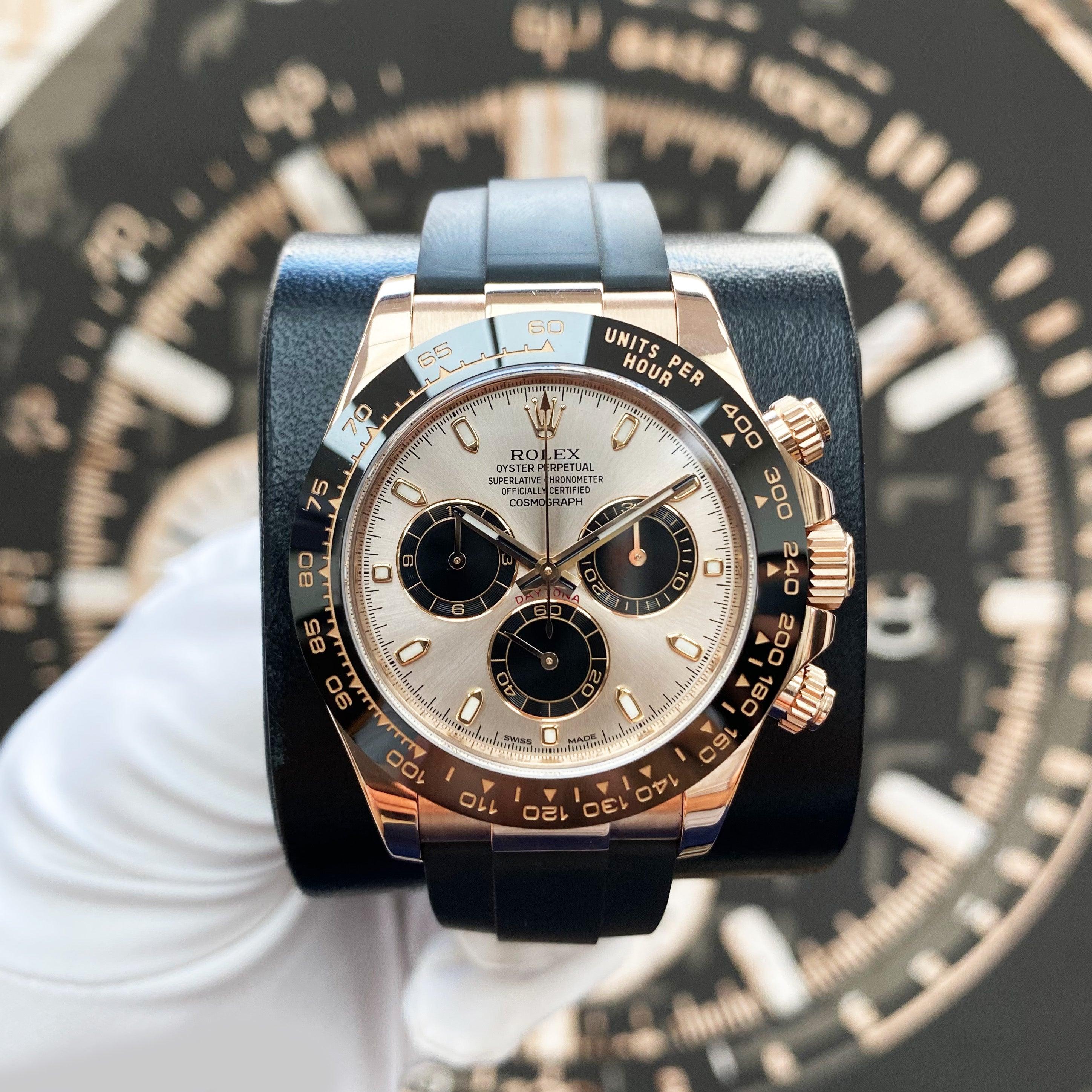 Rolex Daytona 40mm Oyster Flex 116515LN Sundust Pink Dial Pre-Owned - Gotham Trading