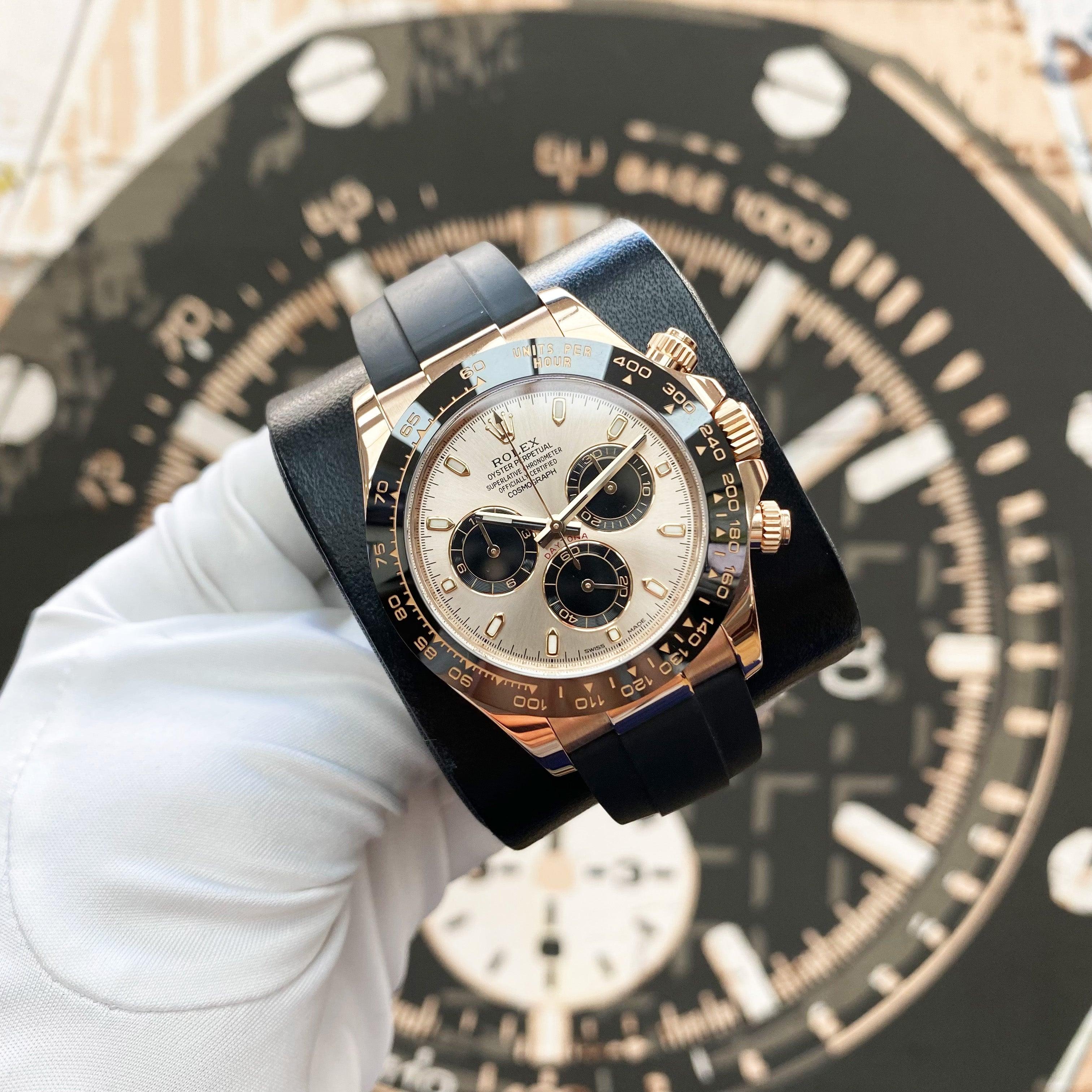 Rolex Daytona 40mm Oyster Flex 116515LN Sundust Pink Dial Pre-Owned - Gotham Trading