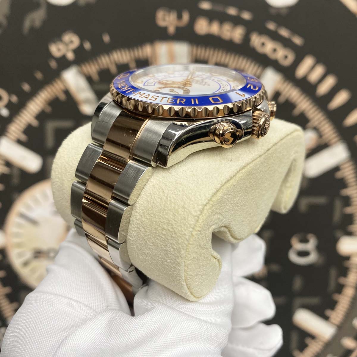 Rolex Yacht-Master II 44mm 116681 Mercedes Hands White Dial Pre-Owned