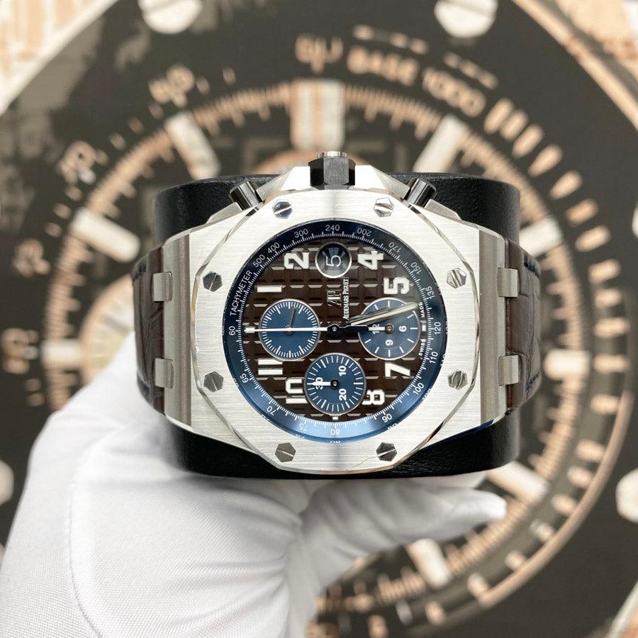 Audemars Piguet Royal Oak Offshore Chronograph 42mm 26470ST Brown Dial Pre-Owned - Gotham Trading