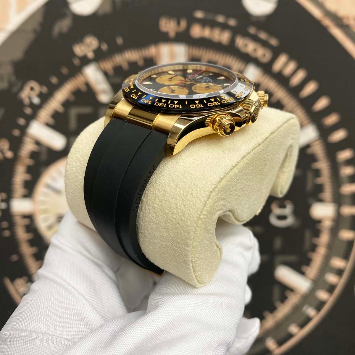 Rolex Daytona 40mm Oyster Flex 116518LN "Paul Newman" Black Dial - Gotham Trading
