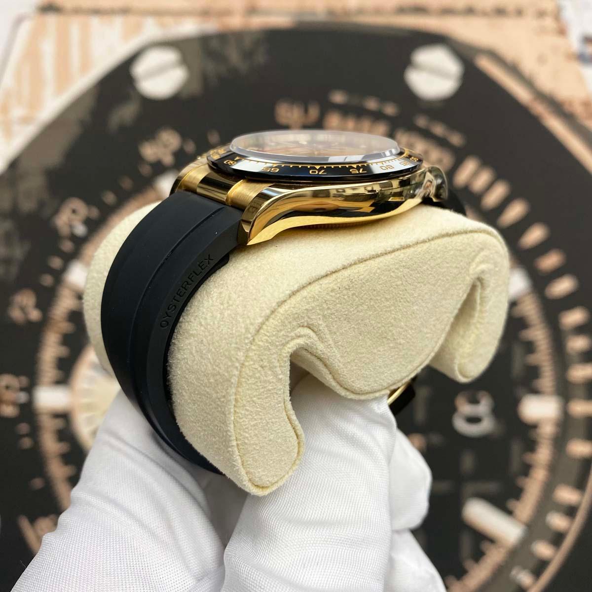 Rolex Daytona 40mm Oyster Flex 116518LN "Paul Newman" Black Dial - Gotham Trading