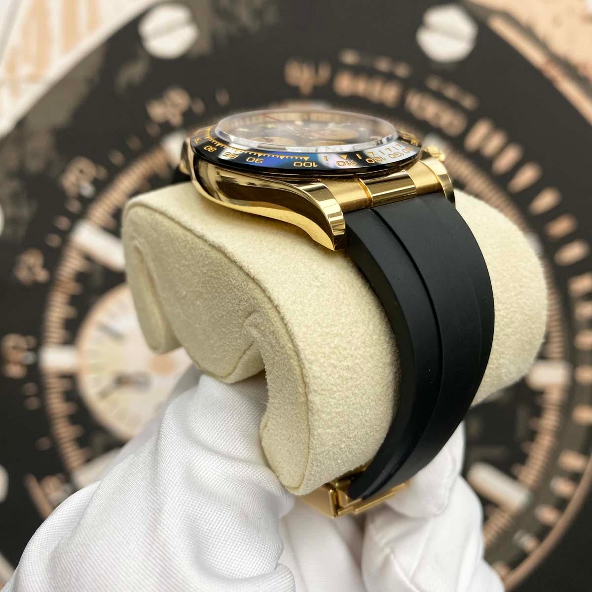 Rolex Daytona 40mm Oyster Flex 116518LN "Paul Newman" Black Dial - Gotham Trading